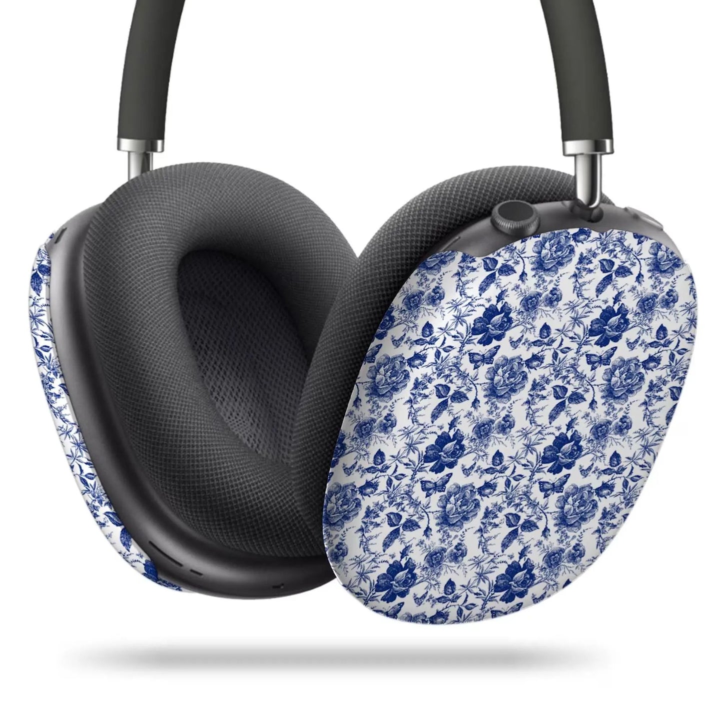 Estuche para AirPods Max con diseño floral azul y rosa índigo