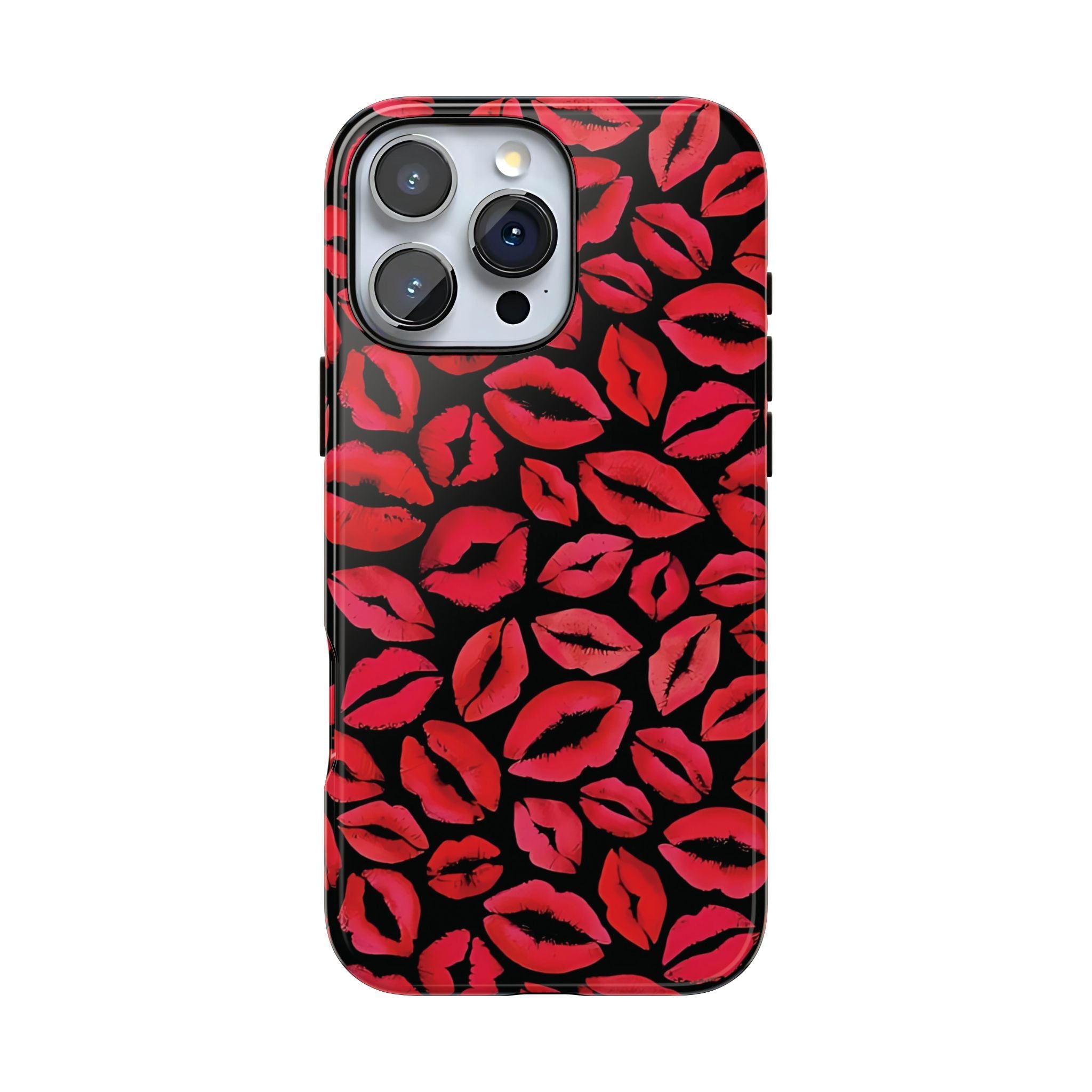 Coque iPhone à lèvres rouges | Embrasse et dis-moi