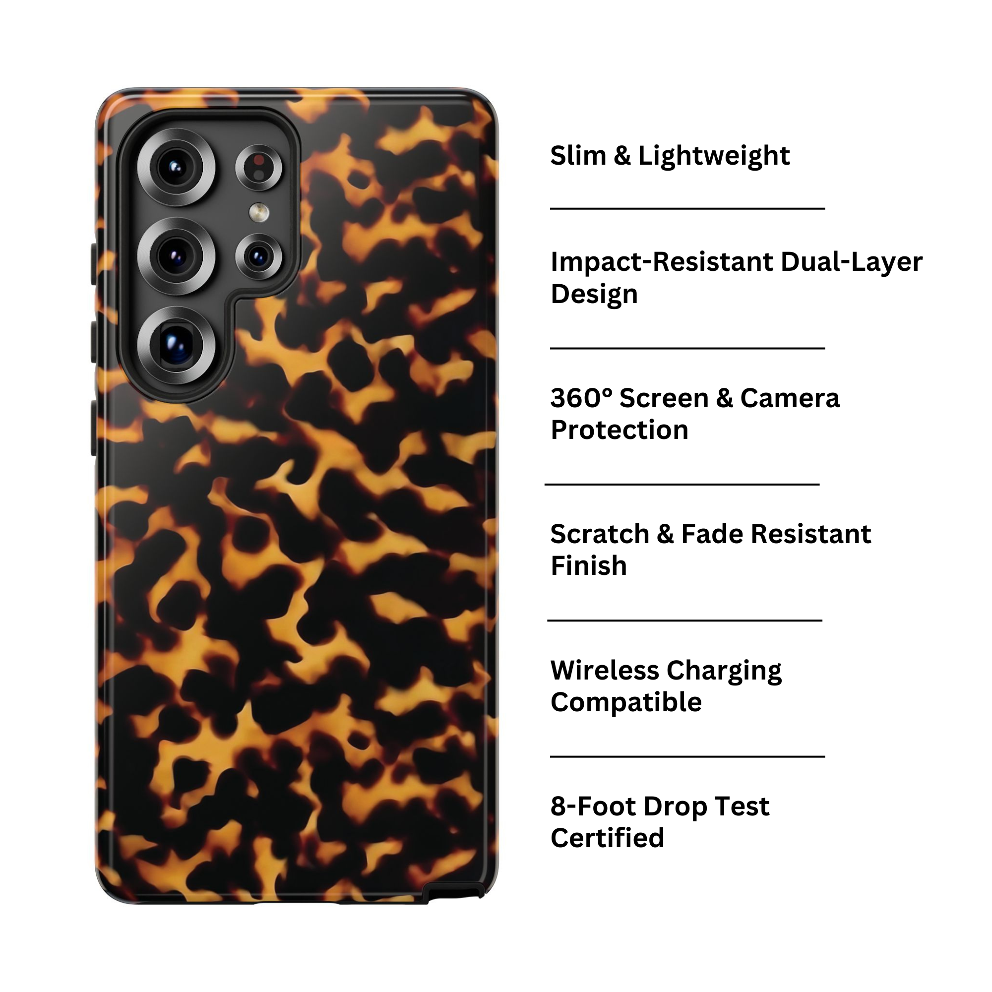 Tortie Tortoiseshell Print Galaxy Case