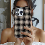 Coque iPhone à motif pied-de-poule pour fille de la sororité | Preppy