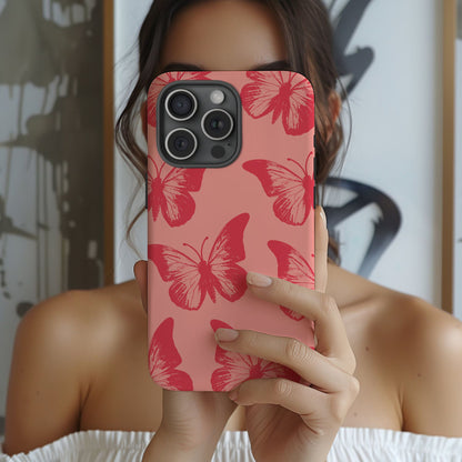 Social Butterfly | Peachy-Pink Butterfly Case