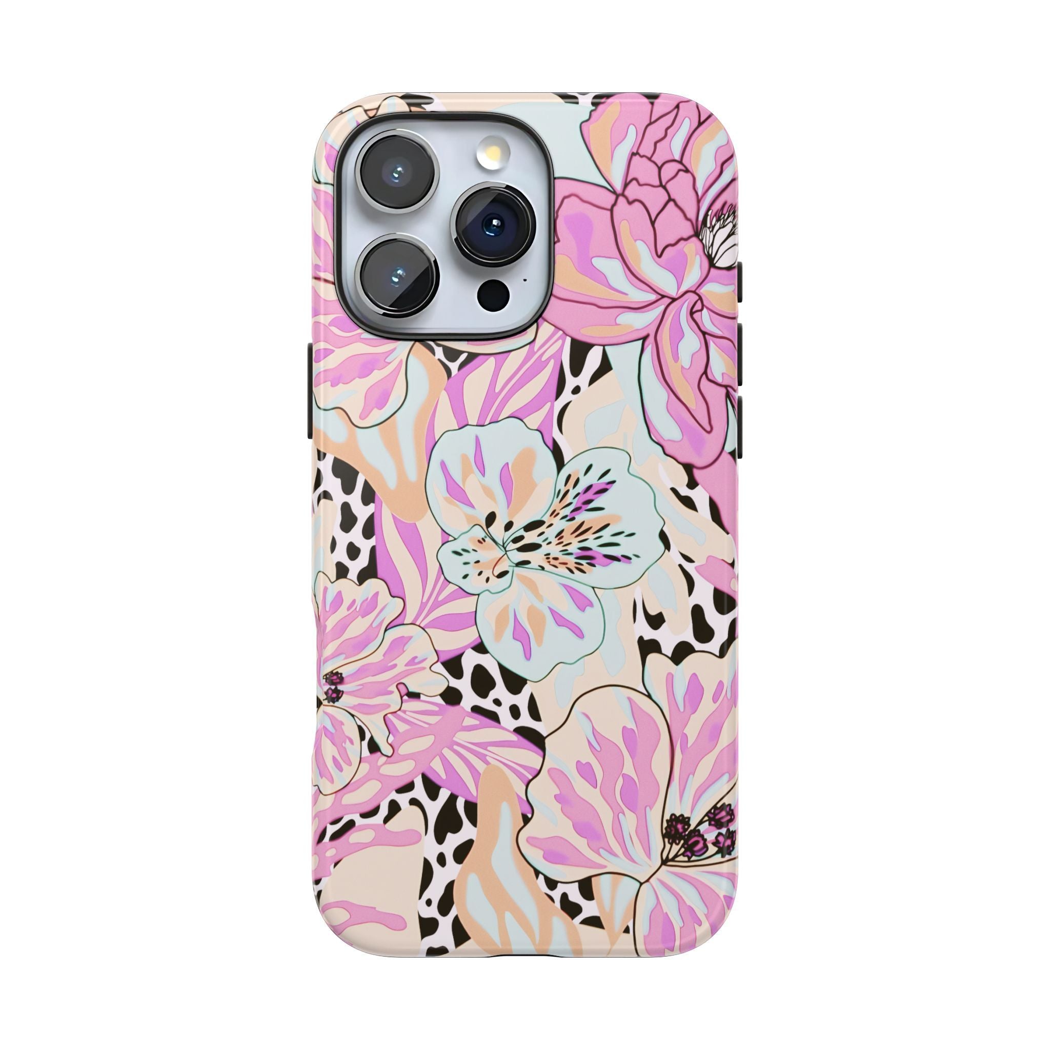 Leopard Lilies Floral iPhone Case