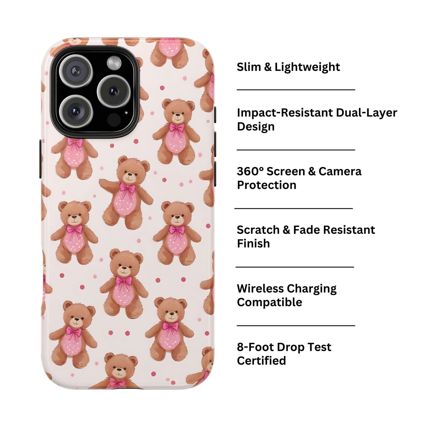 Fuzzy Wuzzy | Teddy Bear iPhone Case