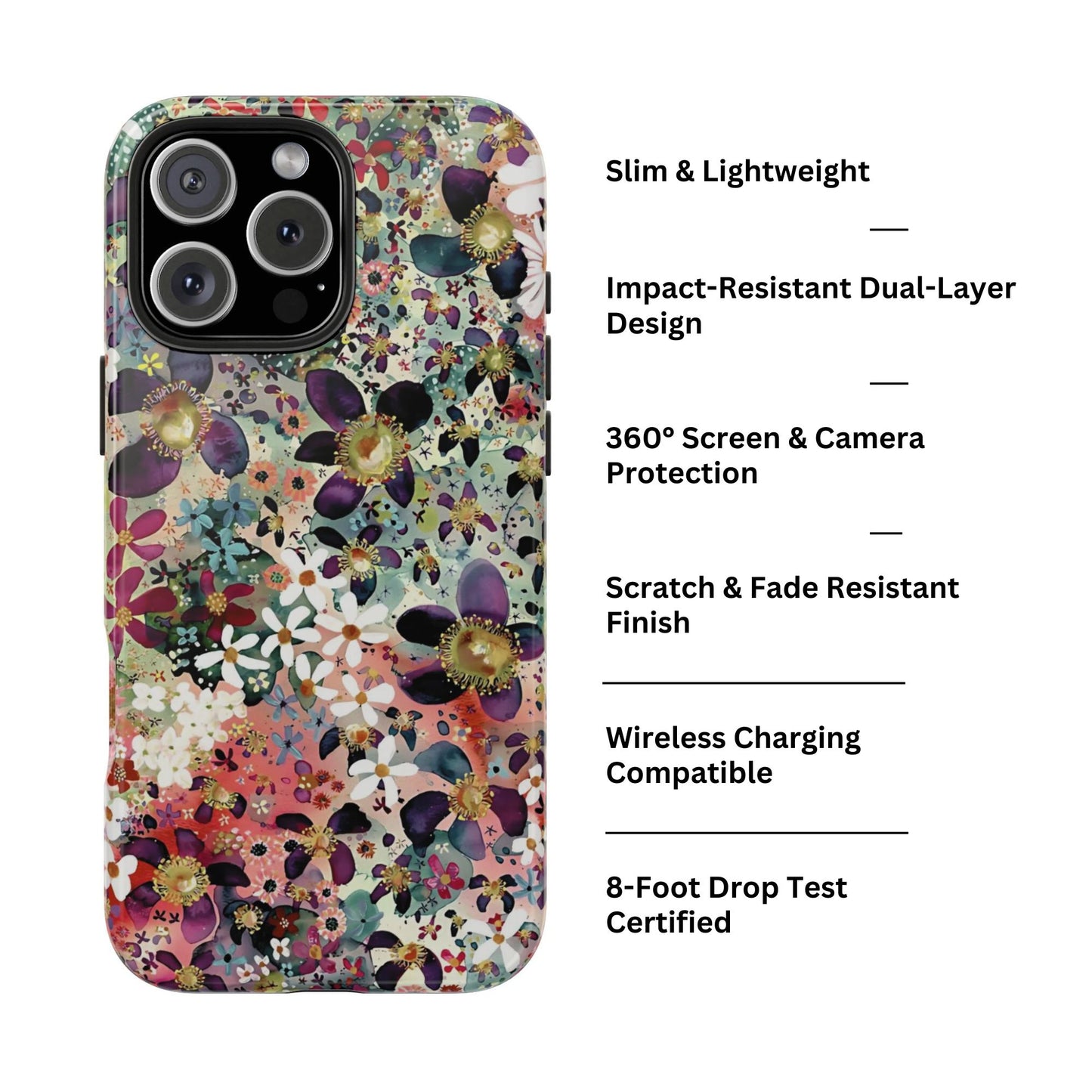 Coque iPhone à motif floral | Bombe de fleurs