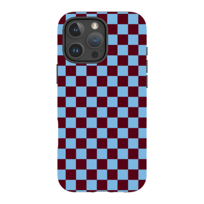 Checked Out | Blue & Brown Checkerboard Case