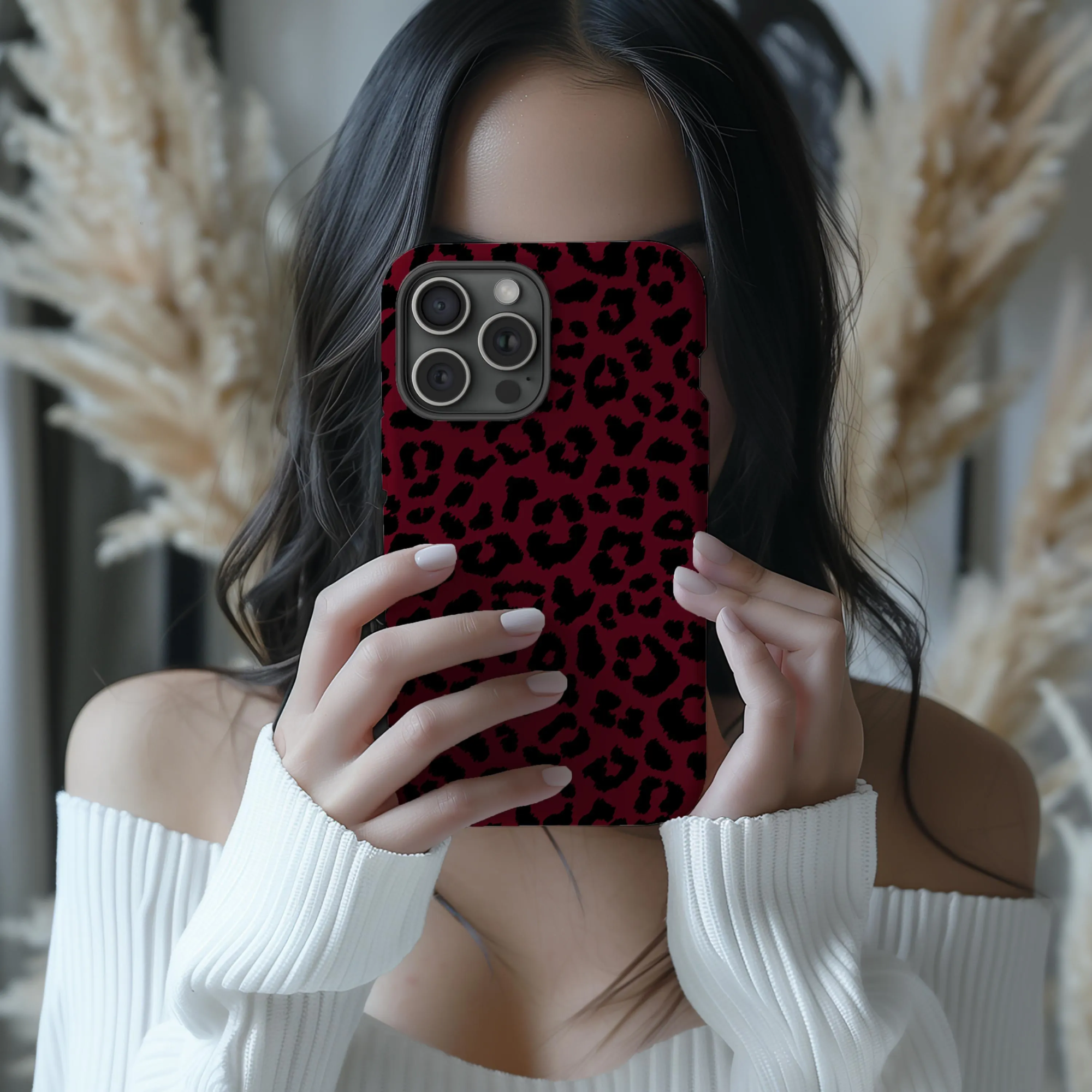 Gone Wild | Funda para iPhone con estampado de leopardo rojo