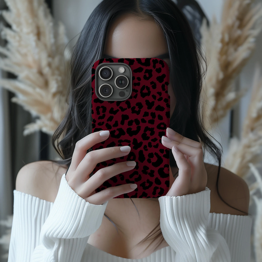 Gone Wild  | Red Leopard Print iPhone Case