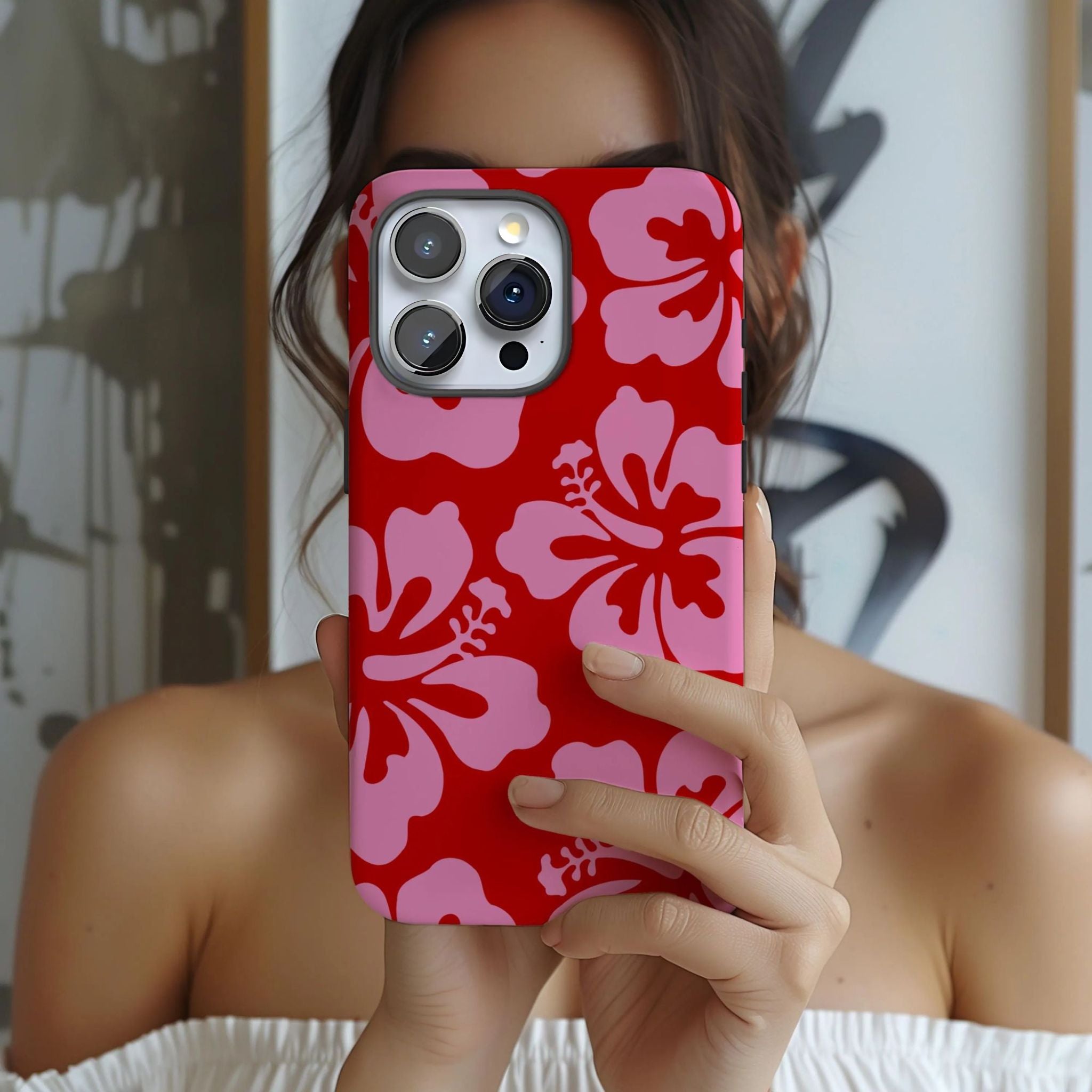 Coque iPhone à motif floral d'hibiscus | Island Vibe