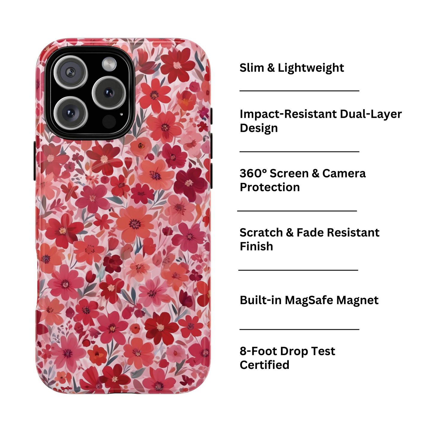 Think Pink | Floral MagSafe Case