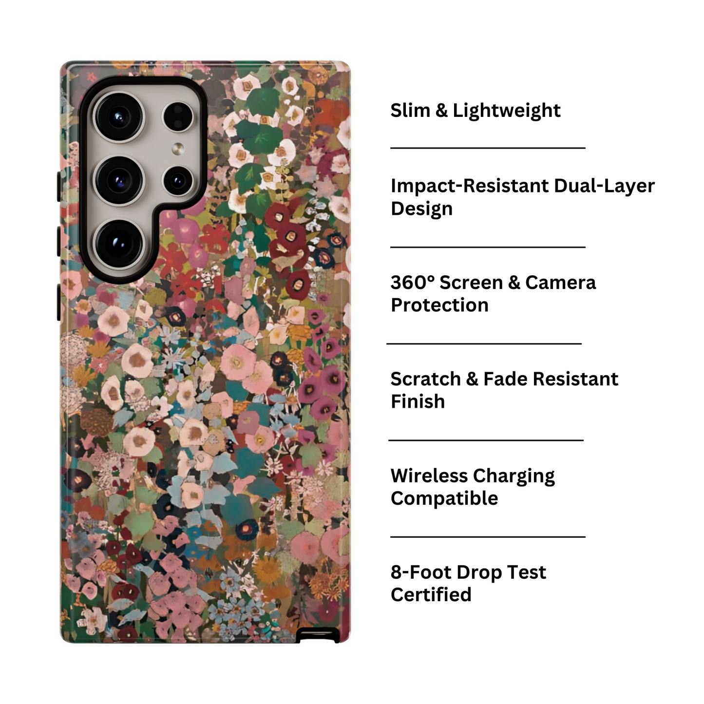 Funda para Samsung con diseño floral moderno de Wallflower