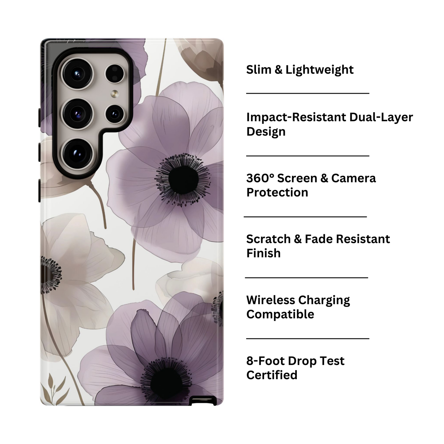 Bloom | Funda Galaxy con diseño floral llamativo