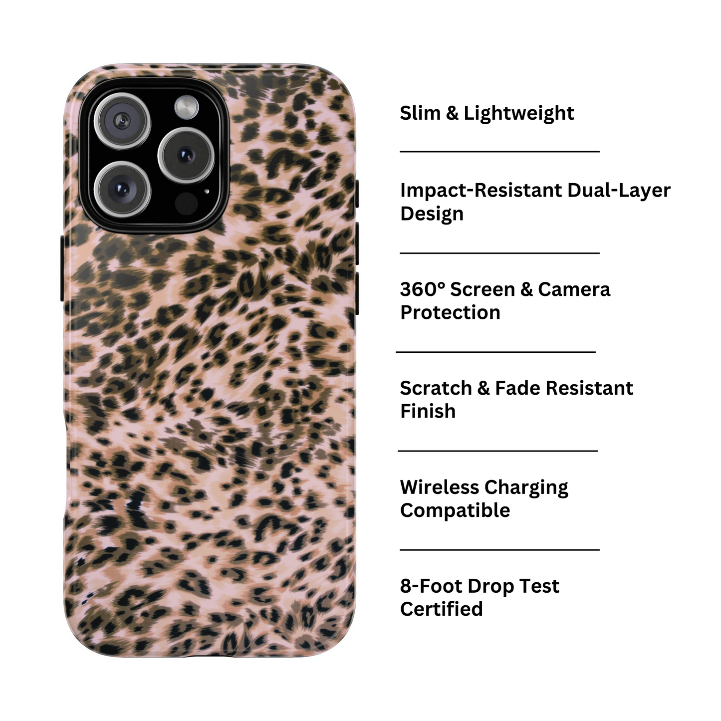 Flirt | Blush Leopard Print iPhone Case