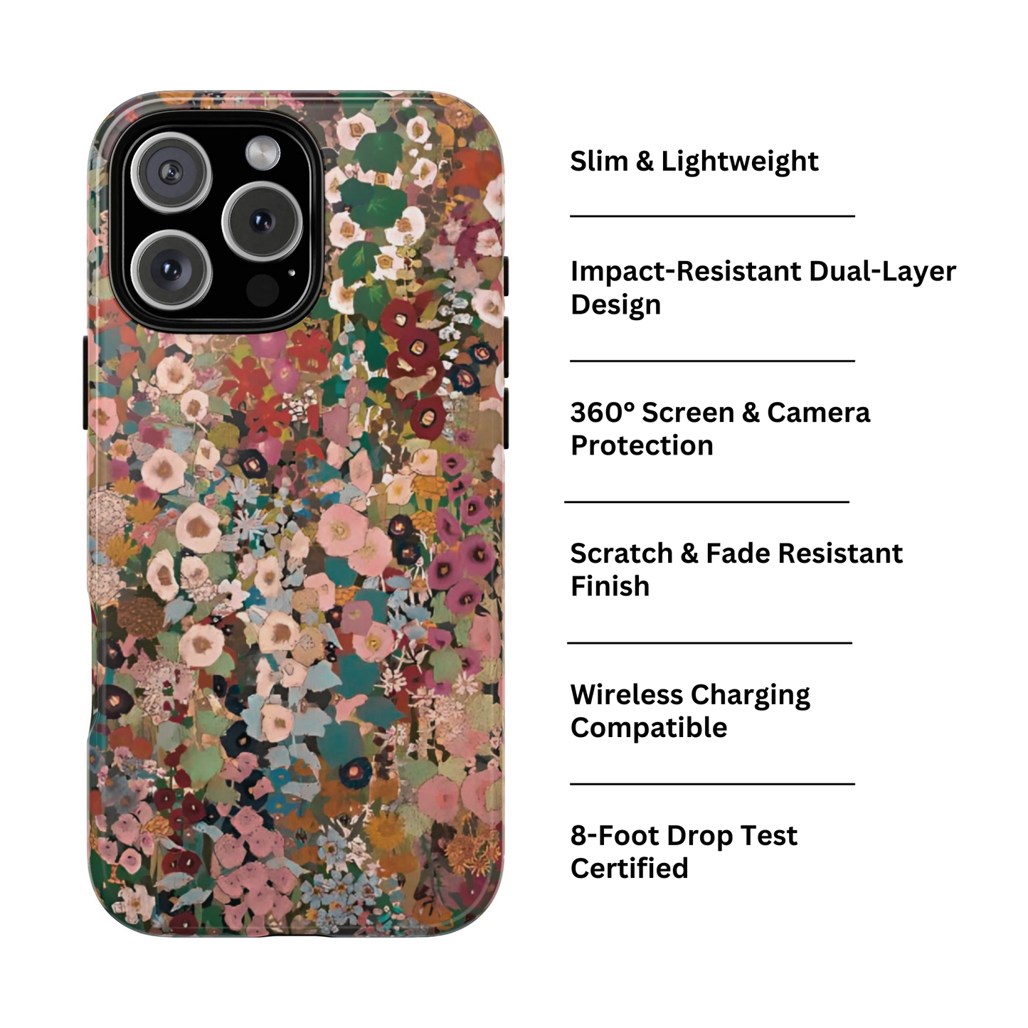 Coque iPhone à motif de giroflée | Motif floral