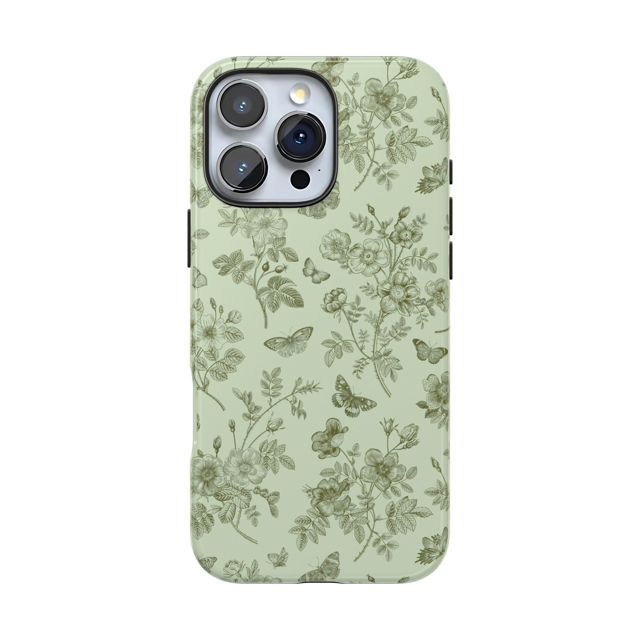 Sage Garden Green Floral iPhone Case