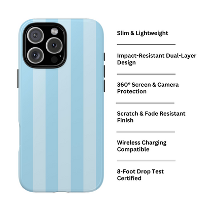 Poolside | Blue Striped iPhone Case