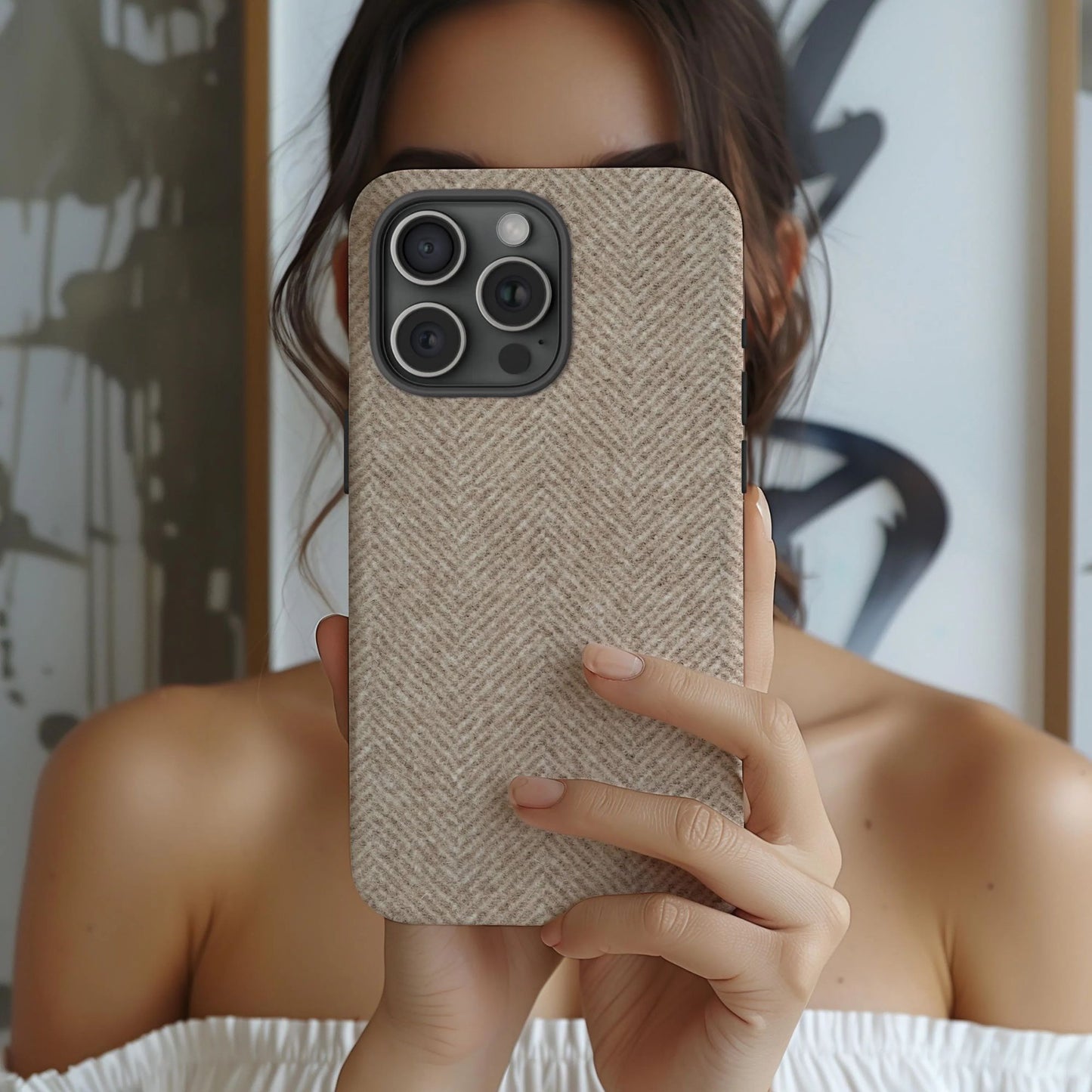 Tweed | Trendy Neutral iPhone Case