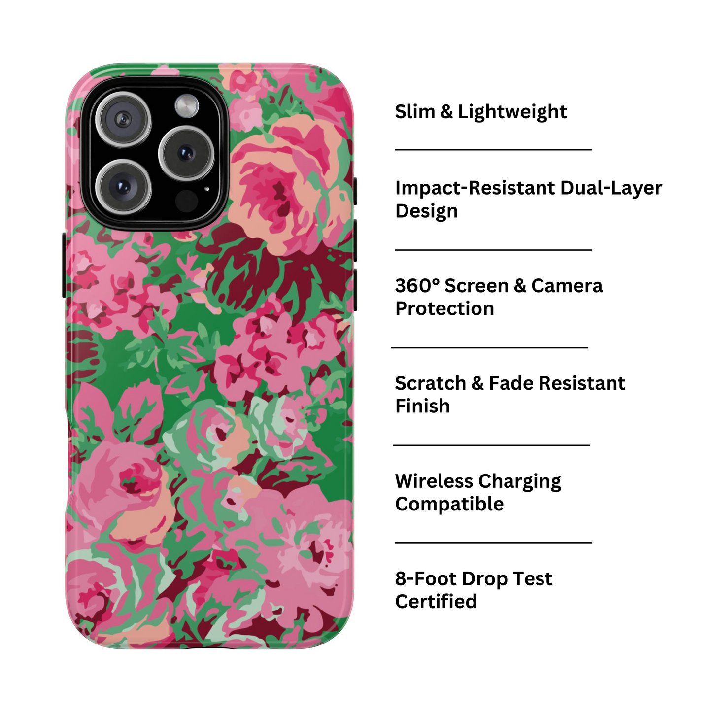 Everything's Rosy | Green Floral iPhone Case