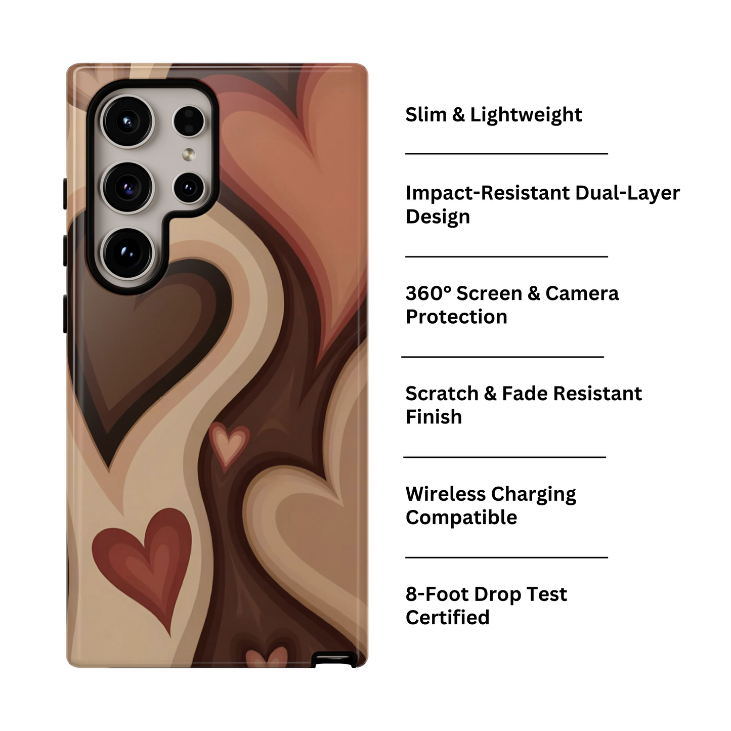 Groove Is in the Heart | Retro Hearts Galaxy Case