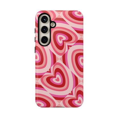 Hearts Squared | Pink Retro Heart Case