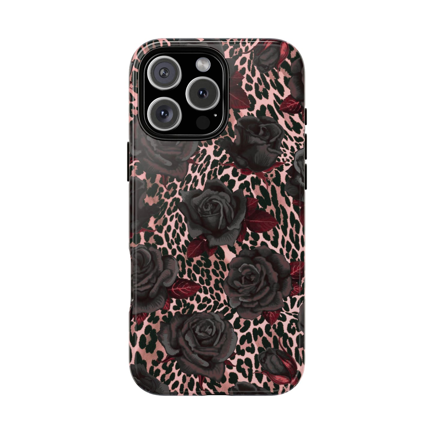 Midnight Rose | Pink Leopard Floral Case