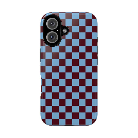 Checked Out | Blue & Brown Checkerboard Case