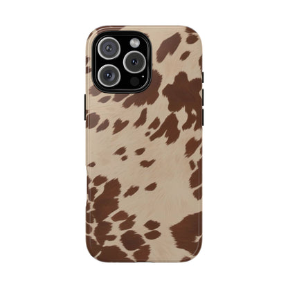 Rodeo Girl | Brown Cow Print Case