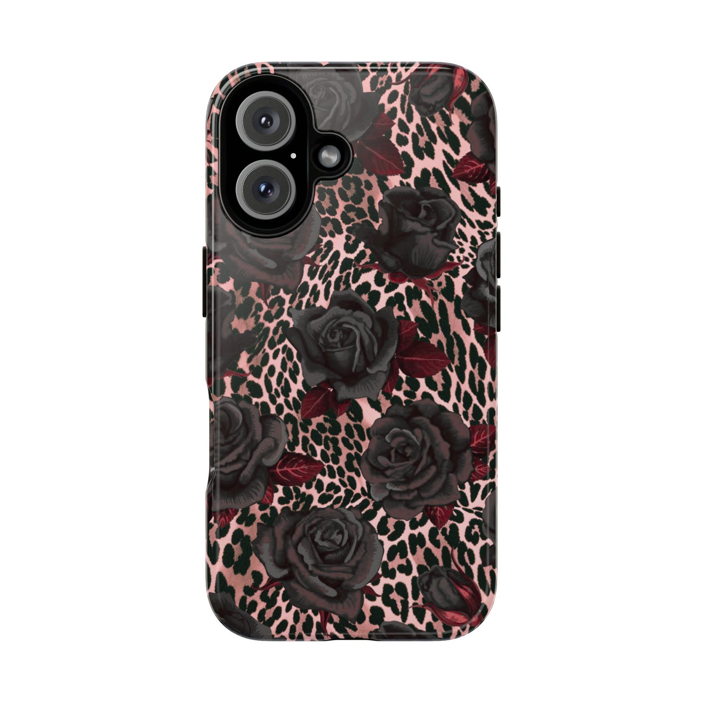 Midnight Rose | Pink Leopard Floral Case