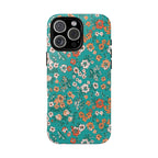 Teal Garden Floral iPhone Case
