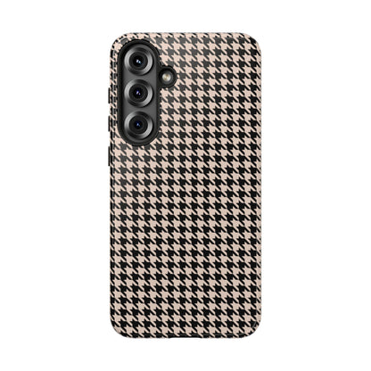 Funda Galaxy con diseño de pata de gallo de estilo preppy para chicas de hermandad