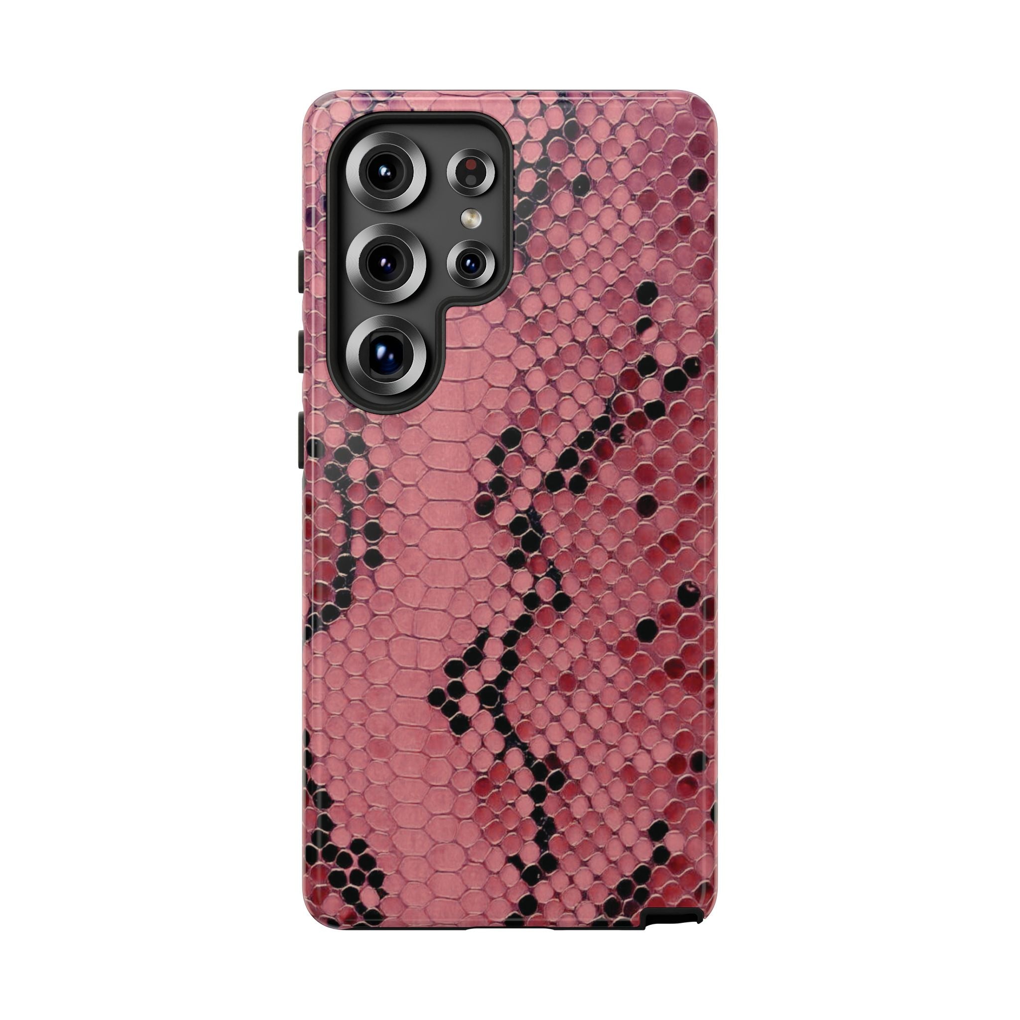 Funda para Samsung con estampado de serpiente y pitón rosa