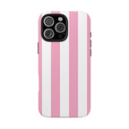 Pink Cabana Stripe iPhone Case