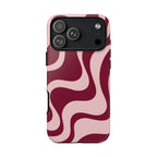 Burgundy Waves | iPhone Case