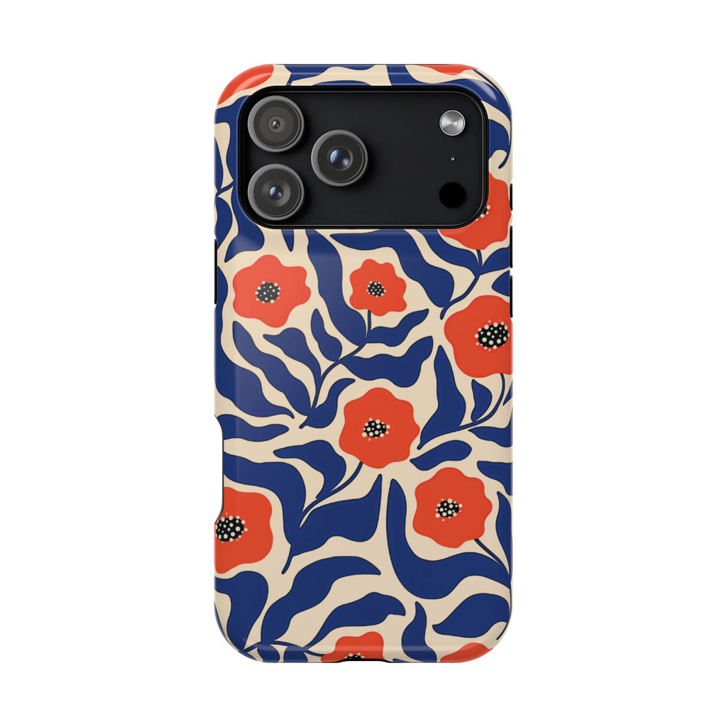 Indigo Poppy Phone Case