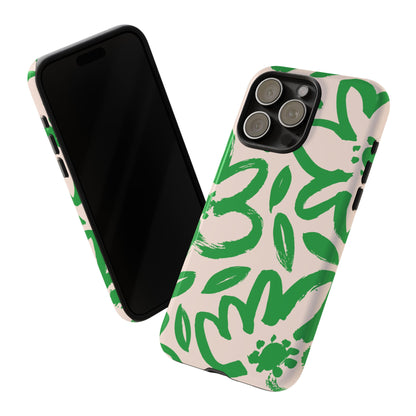 Happy | Green Modern Floral Case