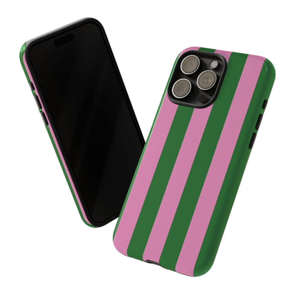 Retro Stripe | Pink & Green Y2K Case