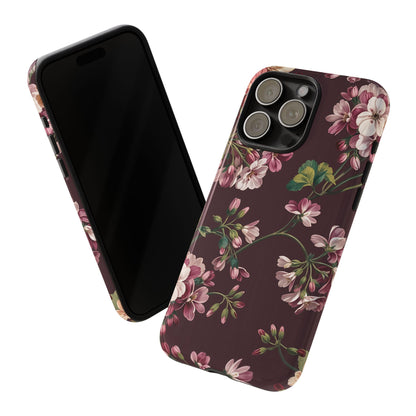 Flower Glam | Brown Floral iPhone Case