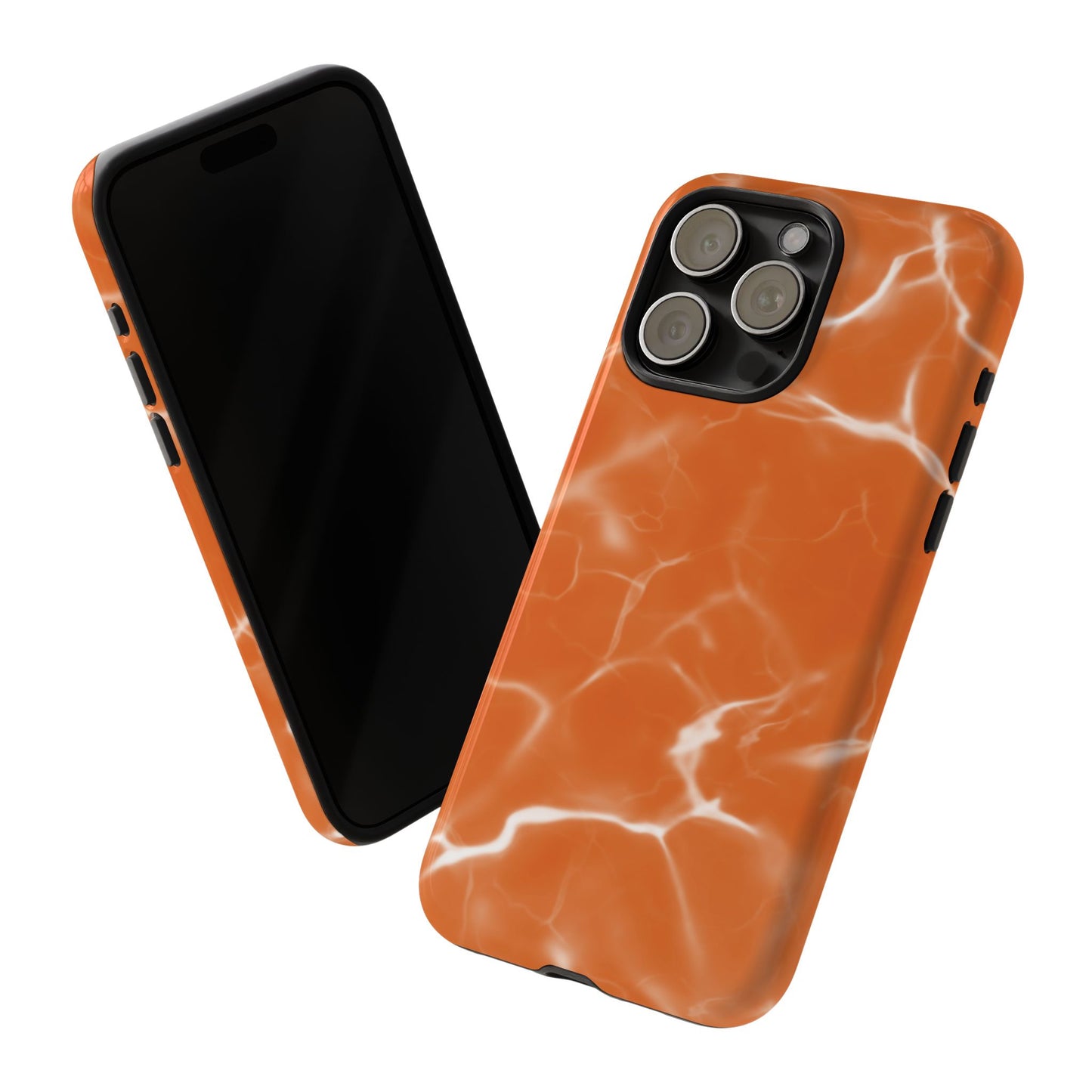 Electric Orange | Marbled iPhone Case