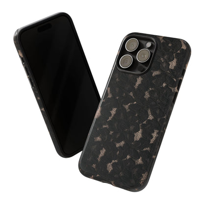 Funda para iPhone de encaje negro | Medianoche