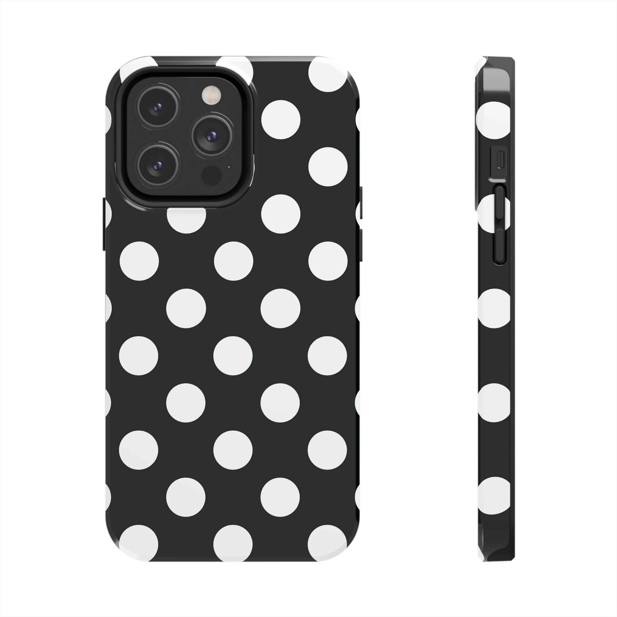 Polka Dots Black & White iPhone Case