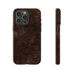 Espresso Brown Marbled iPhone Case