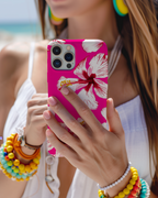 Pink Hibiscus iPhone Case