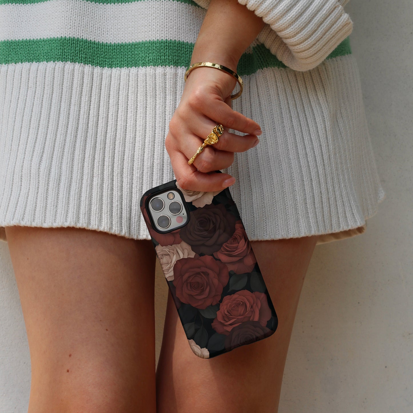 Roses | Brown Floral iPhone Case