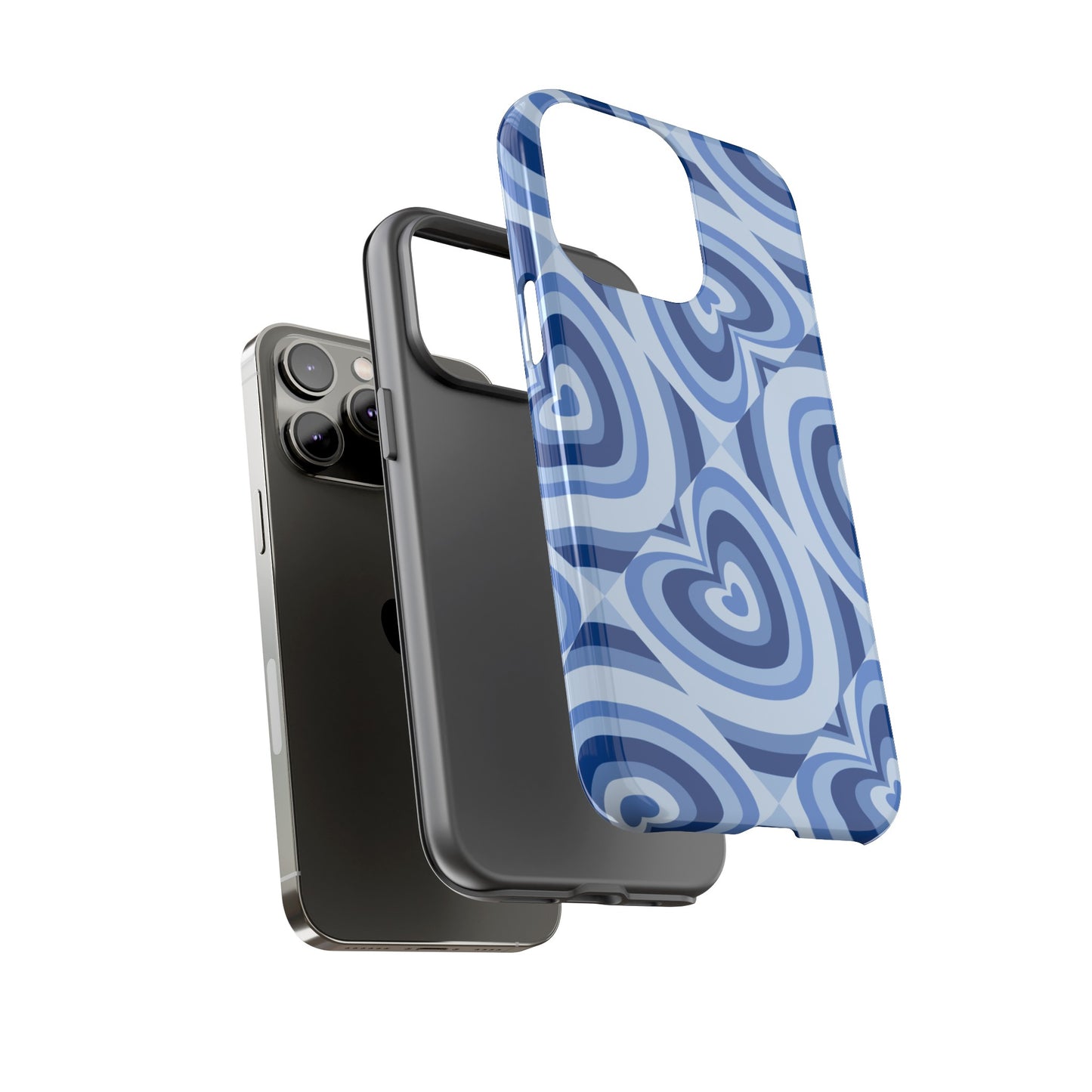 Hearts Squared | Blue Heart Pattern Case