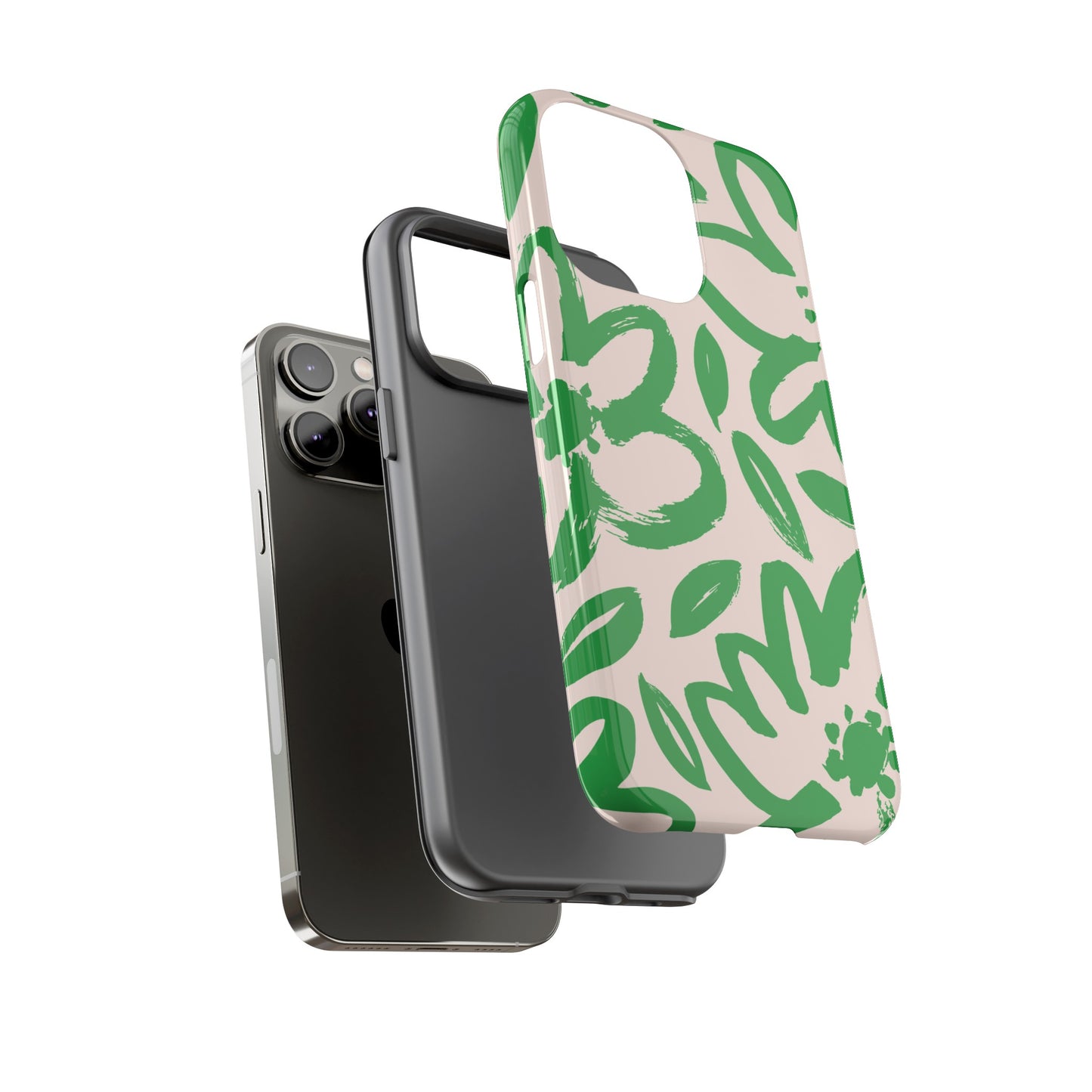 Happy | Green Modern Floral Case