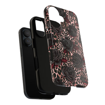 Midnight Rose | Pink Leopard Floral Case