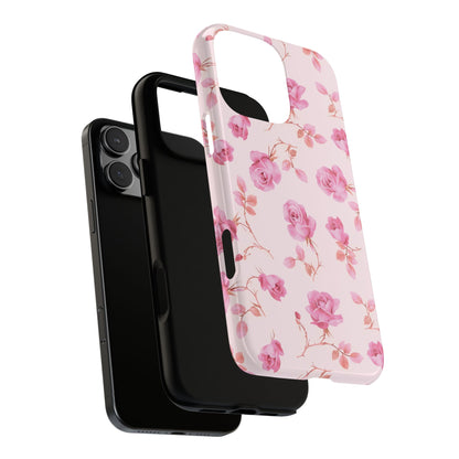 Coque iPhone à motif floral rose | Coquette