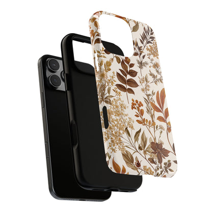 Funda para iPhone con motivos florales y botánicos otoñales