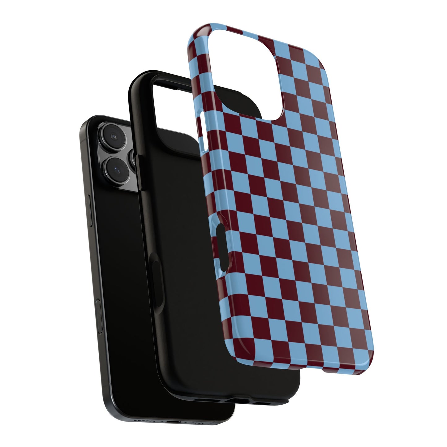 Desprotegido | Funda para iPhone con diseño de tablero de ajedrez retro