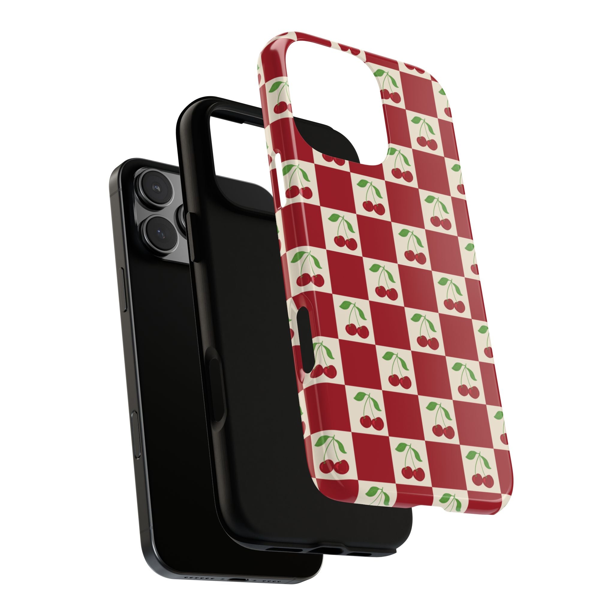 Cherry Check Phone Case