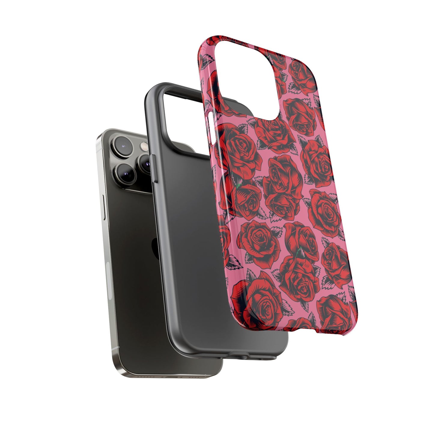 Love Story | Red & Pink Pop Art Rose Floral Case